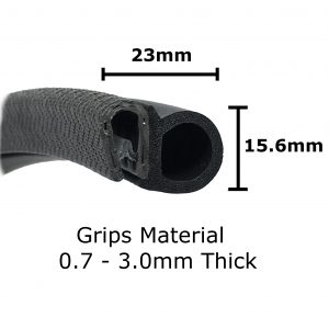 Combined Door Edge Seal 23mm x 15.6mm